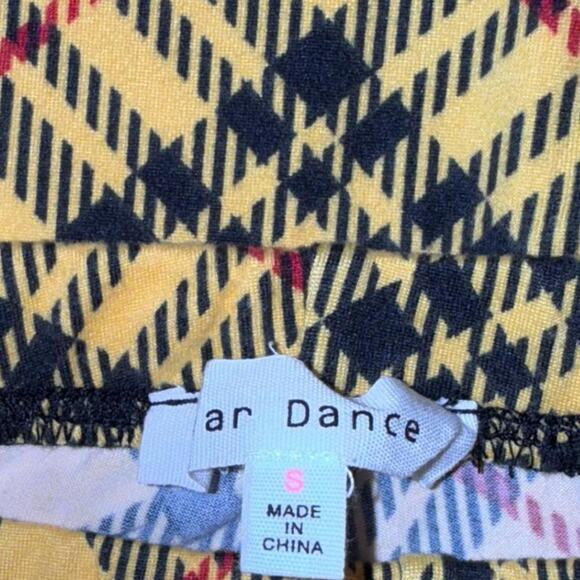 Yellow Plaid Flare Pants L - Picture 5 of 5